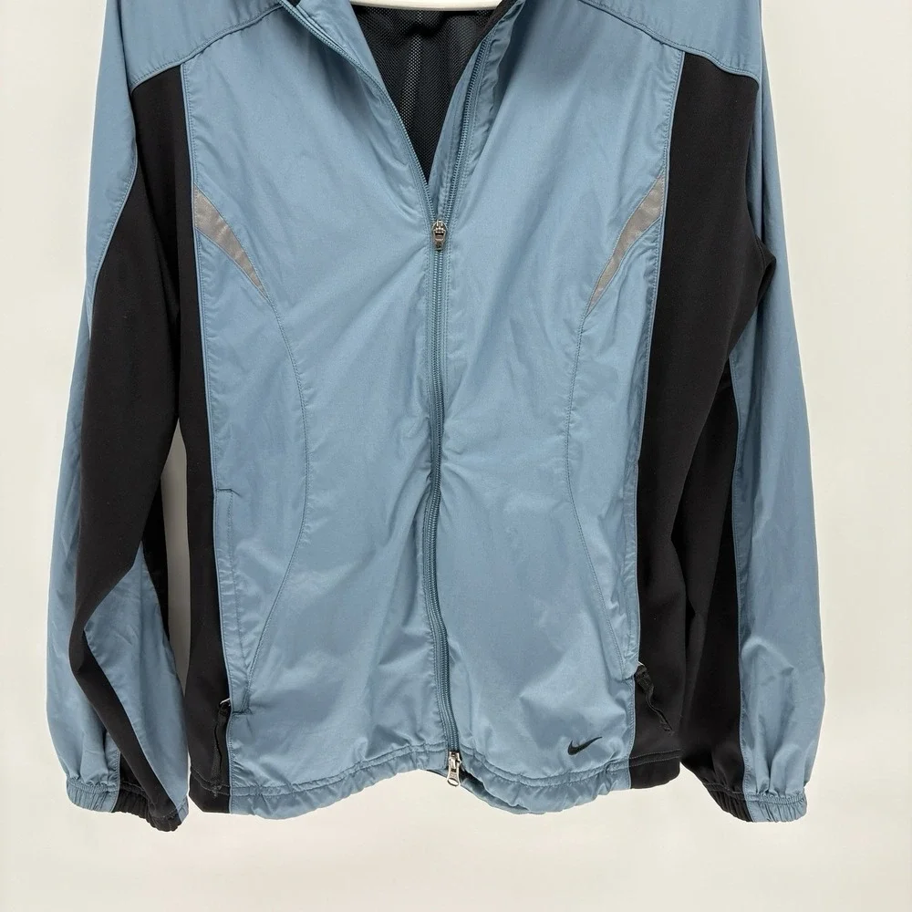 Vintage Nike Blue  Windbreaker Full Zip Jacket Ventilation Womens XL 16-18